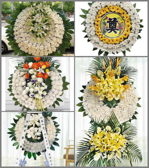 四川成都大邑县鹤鸣乡牟家营村花圈速递